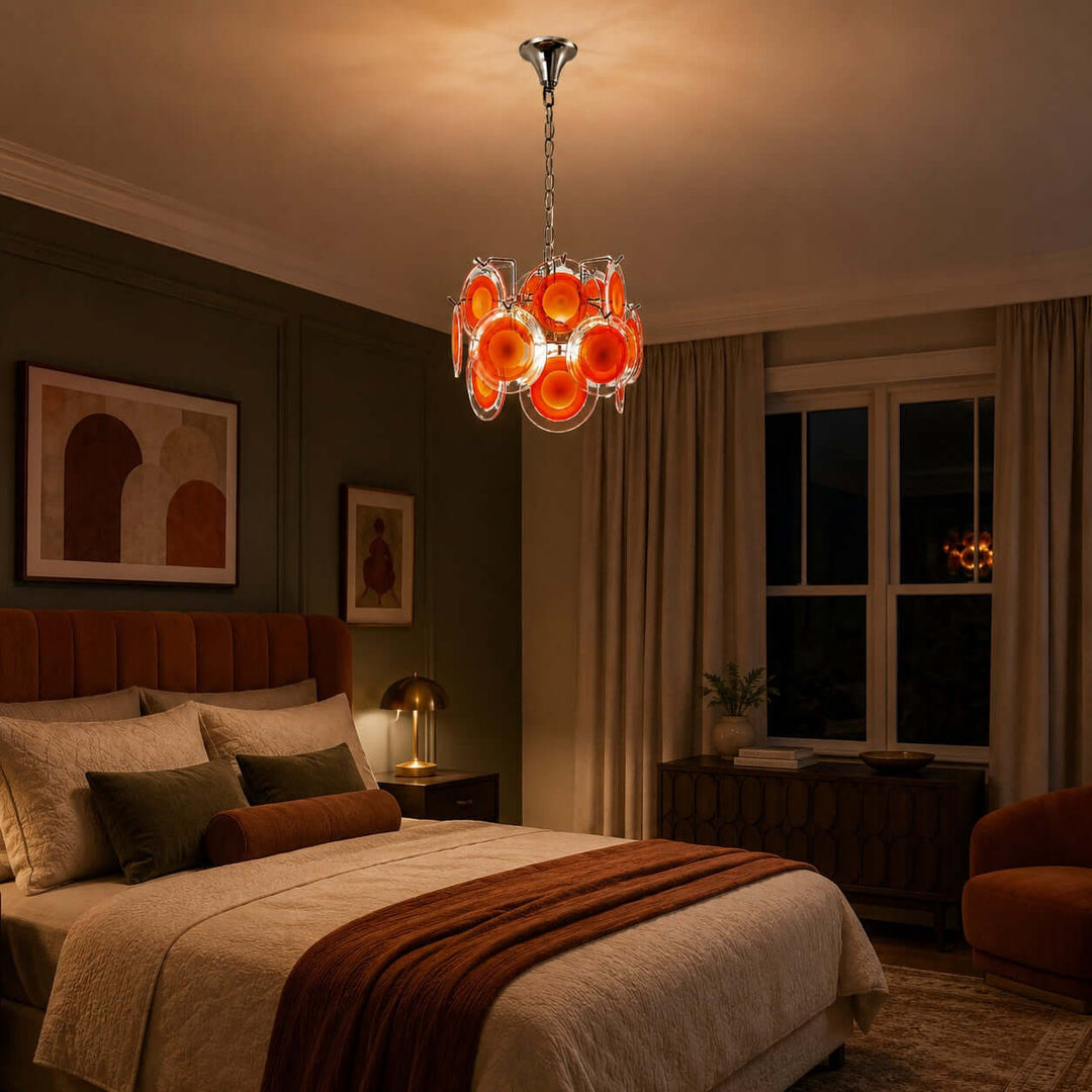 Rosvian Chandelier | Vintage Glass Light for Entryway and Foyer