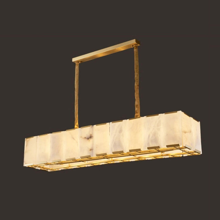 Round Alabaster Chandelier – Elegant Natural Alabaster & Brass Design | Vinlighting | Vinlighting