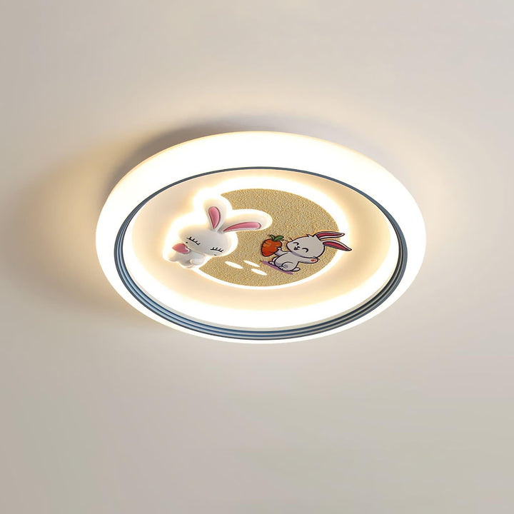 Round Bunny Ceiling Lamp – Whimsical & Charming Light Fixture | Vinlighting | Vinlighting