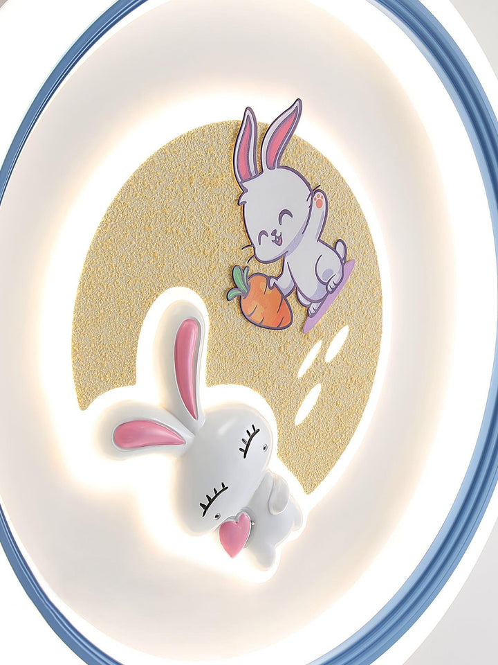 Round Bunny Ceiling Lamp – Whimsical & Charming Light Fixture | Vinlighting | Vinlighting