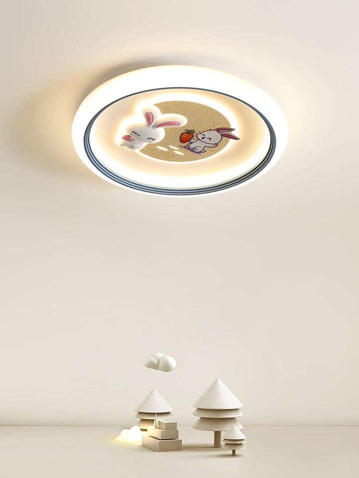 Round Bunny Ceiling Lamp – Whimsical & Charming Light Fixture | Vinlighting | Vinlighting
