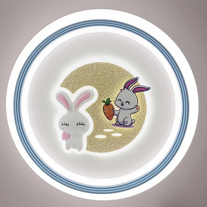 Round Bunny Ceiling Lamp – Whimsical & Charming Light Fixture | Vinlighting | Vinlighting