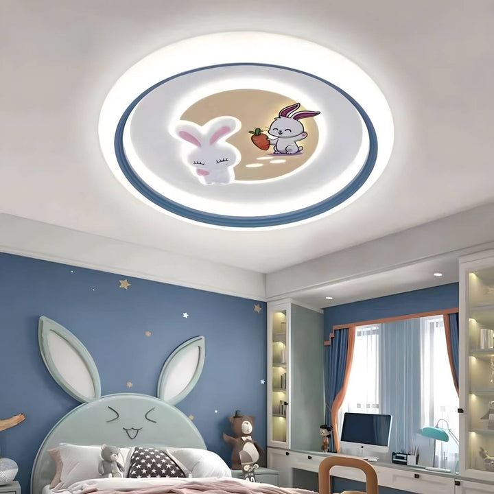 Round Bunny Ceiling Lamp – Whimsical & Charming Light Fixture | Vinlighting | Vinlighting