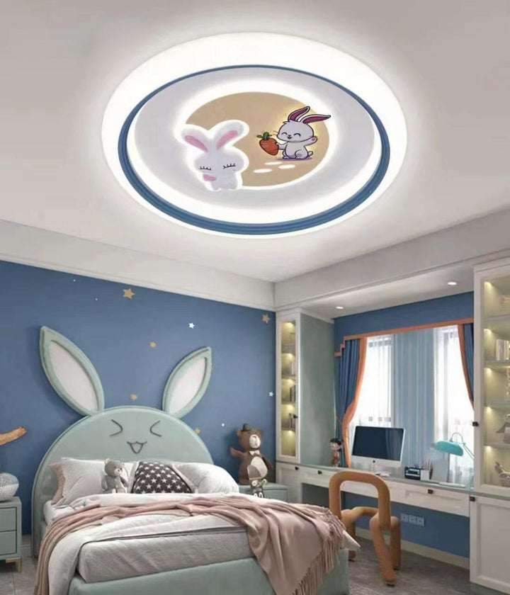 Round Bunny Ceiling Lamp – Whimsical & Charming Light Fixture | Vinlighting | Vinlighting