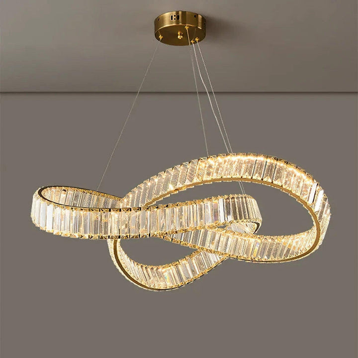 Round Crystal Hanging Chandelier – Modern Luxury with LED Lighting | Vinlighting | Vinlighting