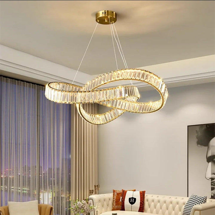 Round Crystal Hanging Chandelier – Modern Luxury with LED Lighting | Vinlighting | Vinlighting