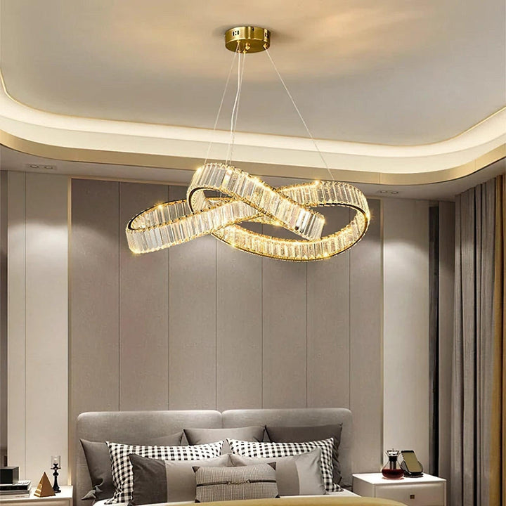 Round Crystal Hanging Chandelier – Modern Luxury with LED Lighting | Vinlighting | Vinlighting