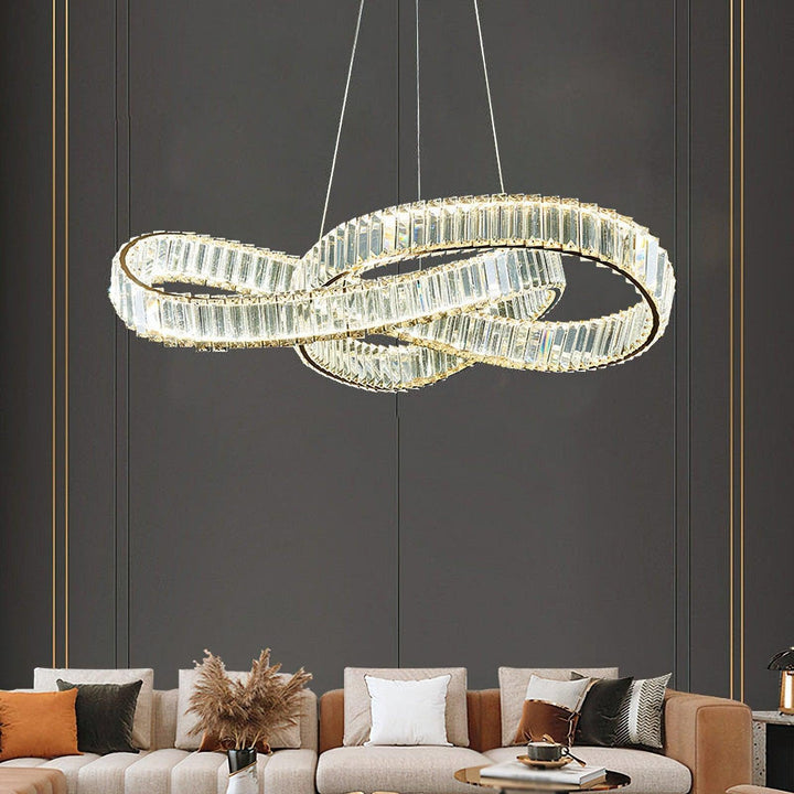 Round Crystal Hanging Chandelier – Modern Luxury with LED Lighting | Vinlighting | Vinlighting