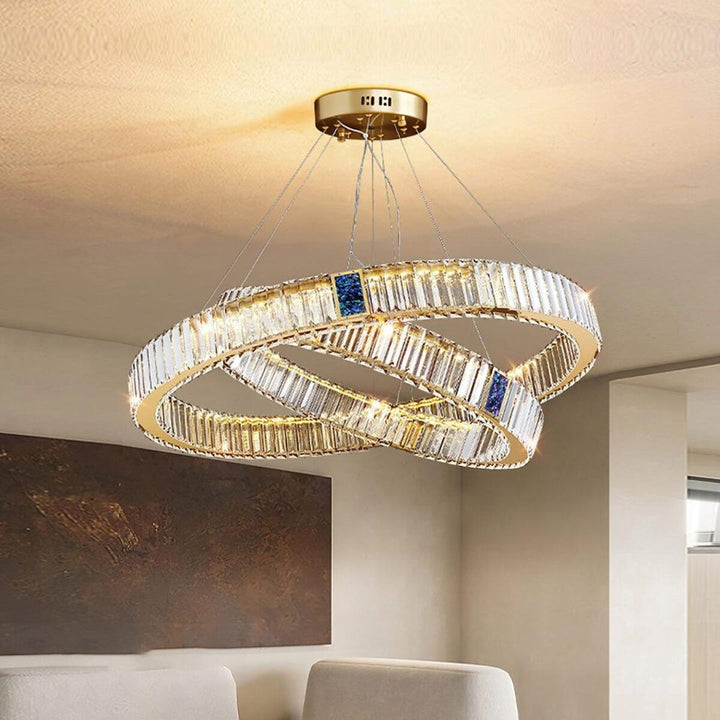 Round Crystal Hanging Chandelier – Modern Luxury with LED Lighting | Vinlighting | Vinlighting