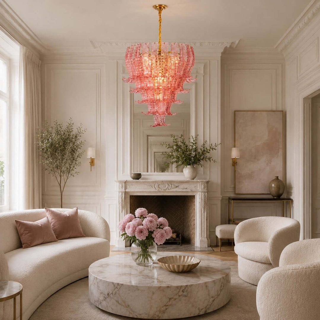 Rovella Chandelier | Murano Glass Light for Dining Room Foyer