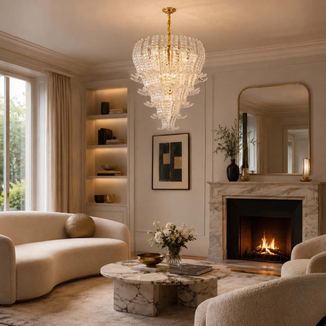 Rovella Chandelier | Murano Glass Light for Dining Room Foyer