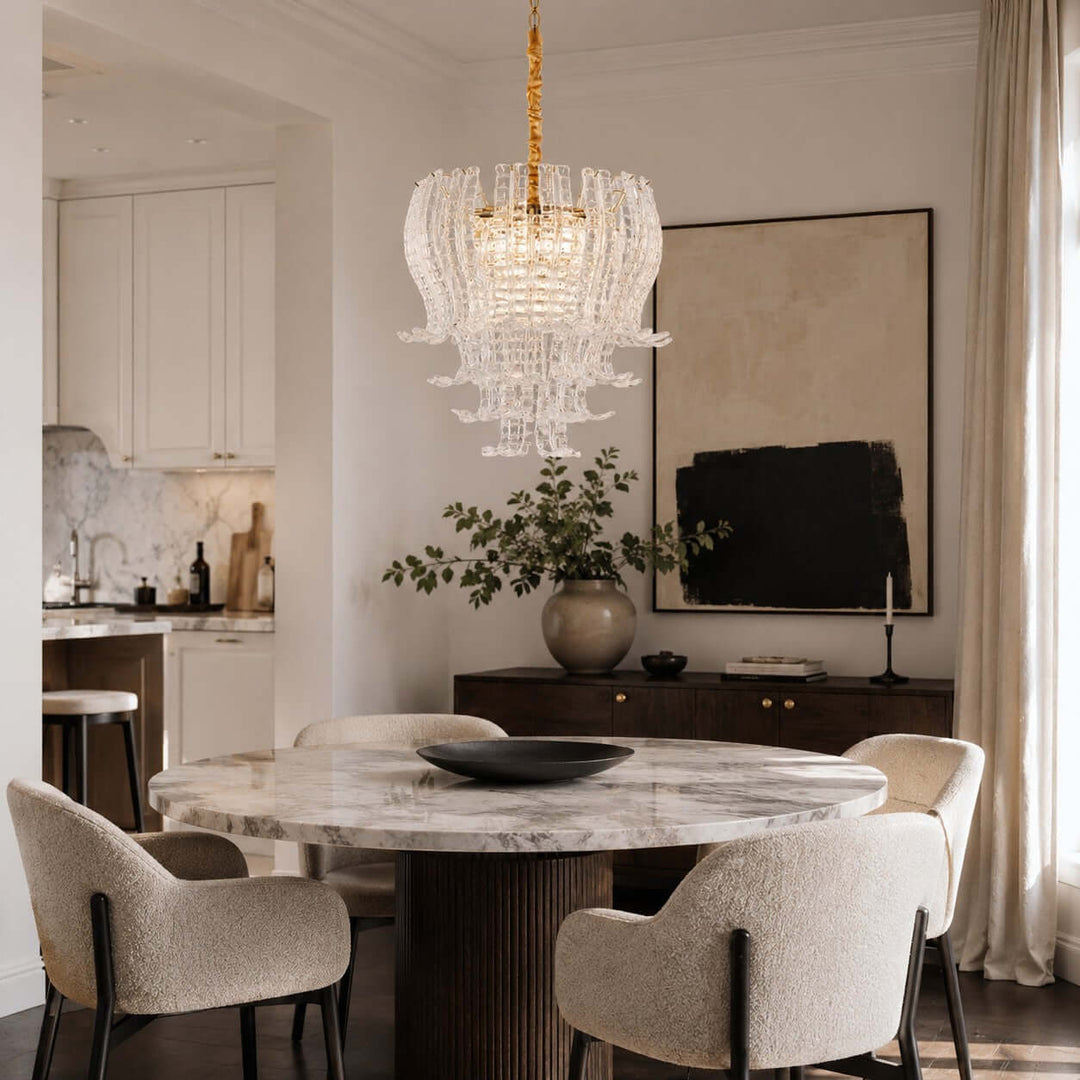 Rovella Chandelier | Murano Glass Light for Dining Room Foyer