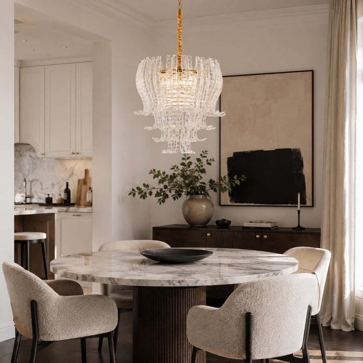 Rovella Chandelier | Murano Glass Light for Dining Room Foyer