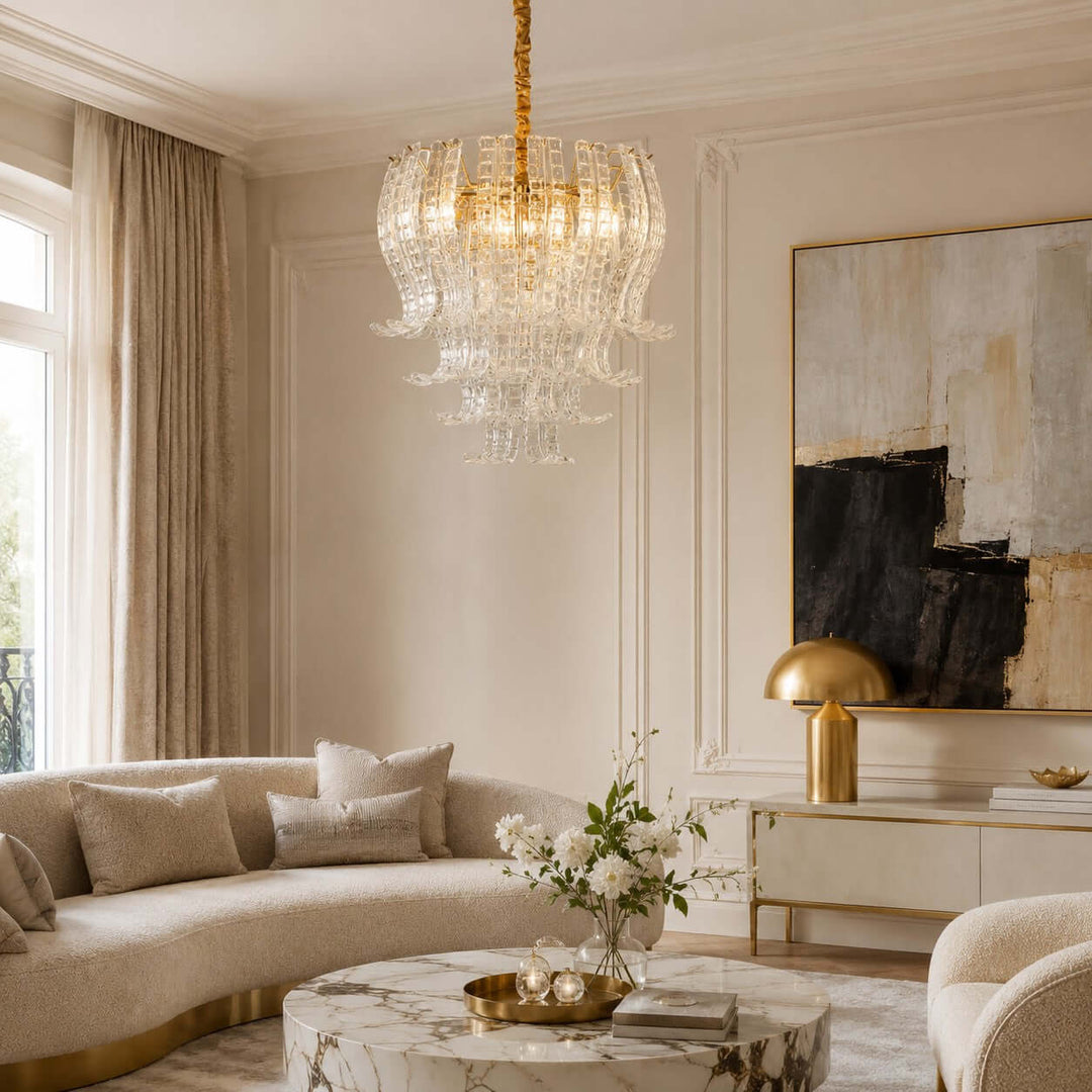 Rovella Chandelier | Murano Glass Light for Dining Room Foyer