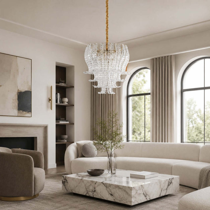 Rovella Chandelier | Murano Glass Light for Dining Room Foyer