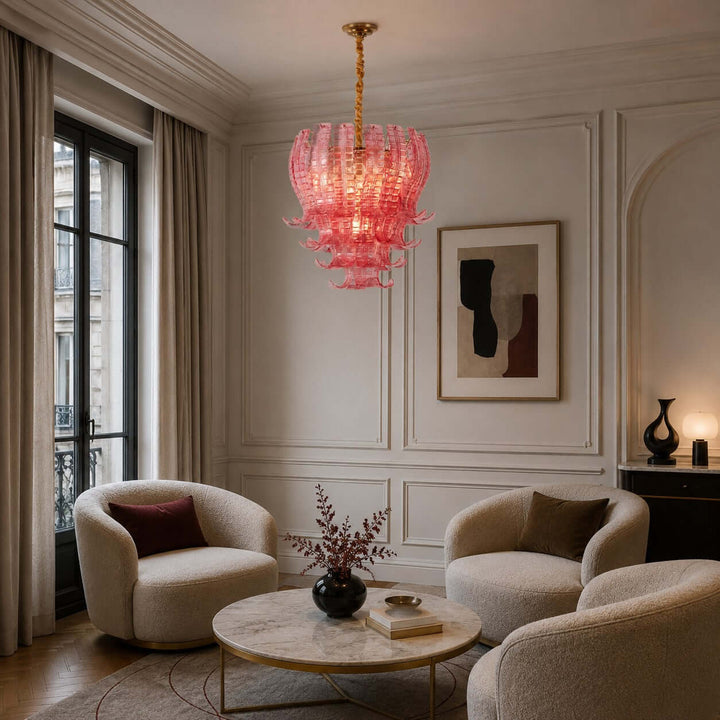 Rovella Chandelier | Murano Glass Light for Dining Room Foyer