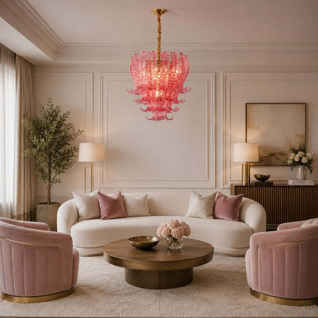 Rovella Chandelier | Murano Glass Light for Dining Room Foyer