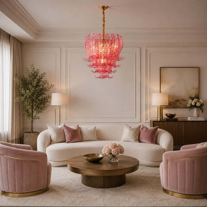 Rovella Chandelier | Murano Glass Light for Dining Room Foyer