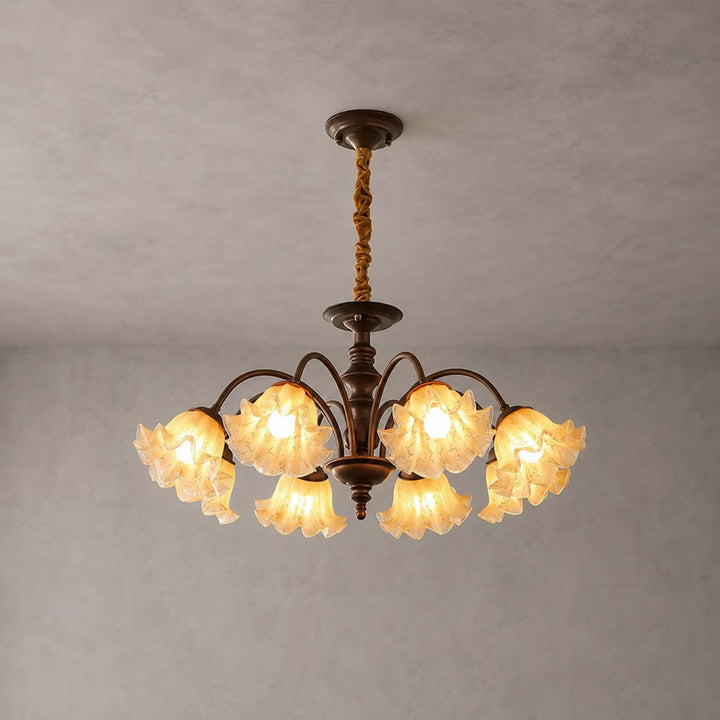Rovelle Chandelier – Vintage Crackle Glass Dining Room Light | Vinlighting