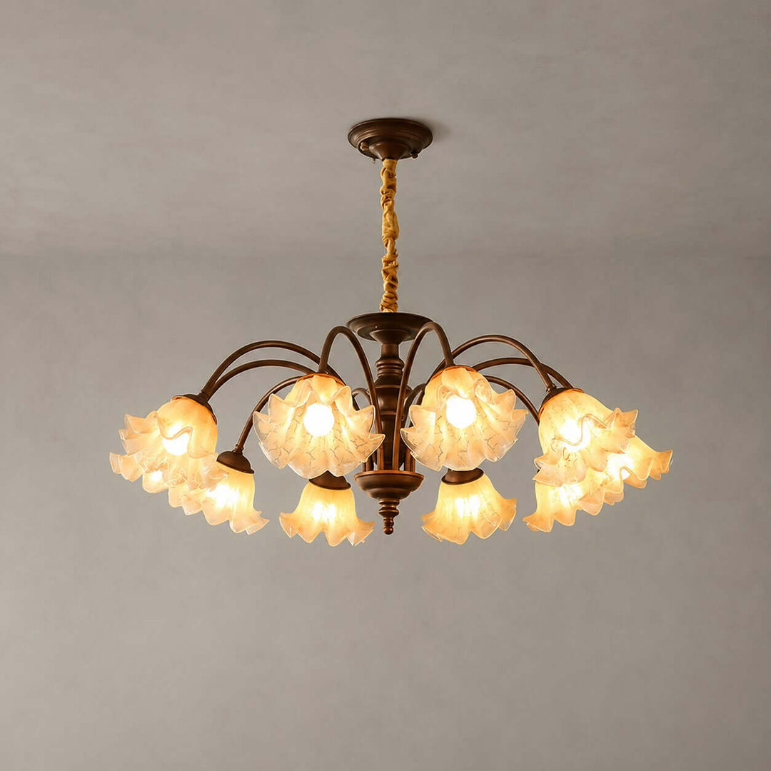 Rovelle Chandelier – Vintage Crackle Glass Dining Room Light | Vinlighting