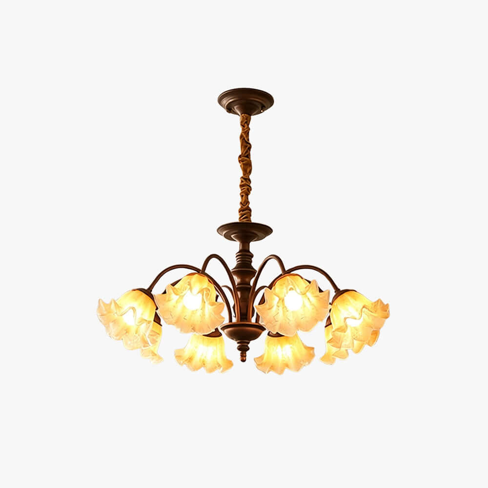 Rovelle Chandelier – Vintage Crackle Glass Dining Room Light | Vinlighting