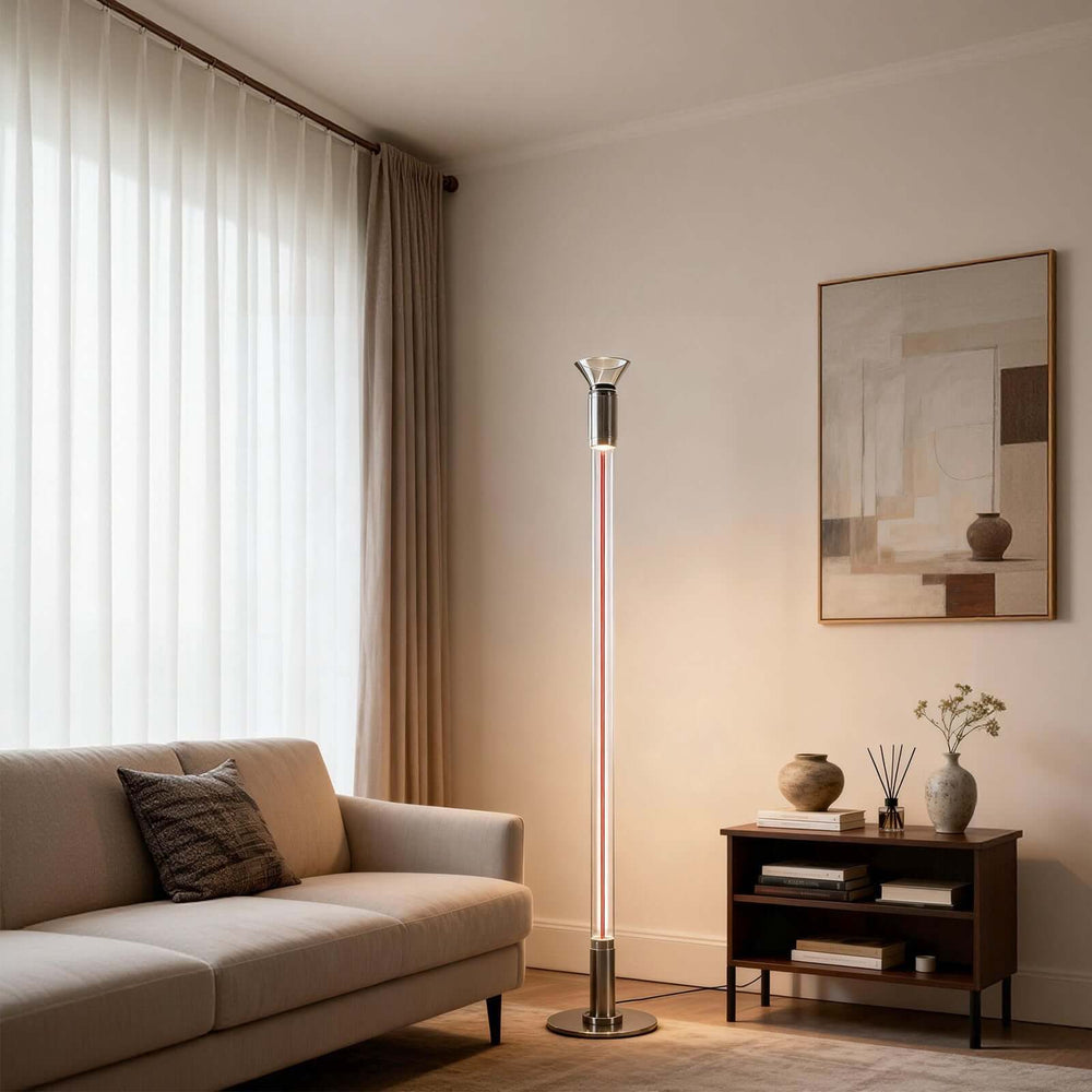 Rovyn Floor Lamp – Stylish Statement Living Room Glass Lamp