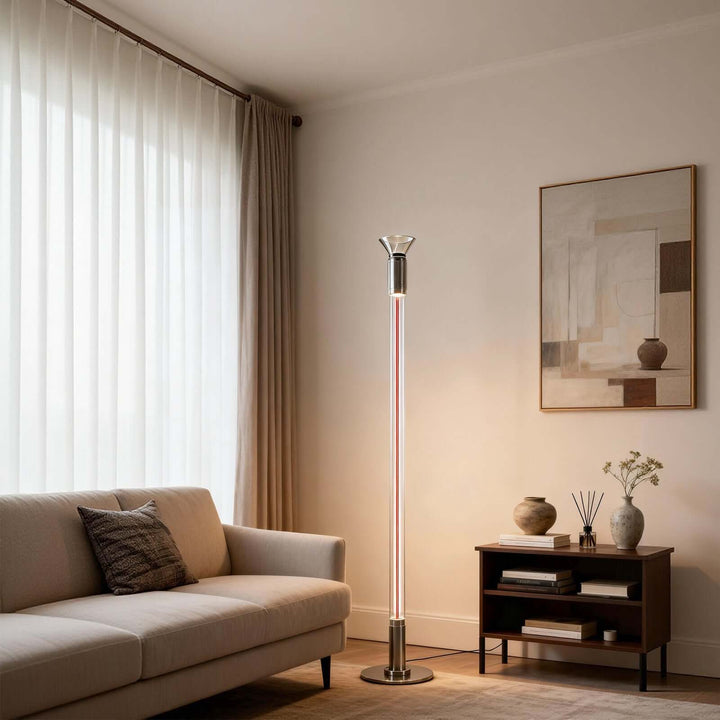 Rovyn Floor Lamp – Stylish Statement Living Room Glass Lamp