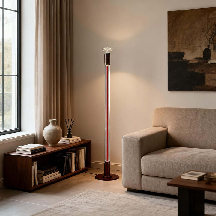 Rovyn Floor Lamp – Stylish Statement Living Room Glass Lamp