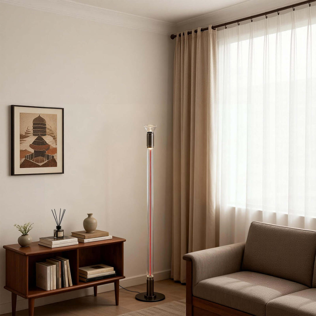Rovyn Floor Lamp – Stylish Statement Living Room Glass Lamp
