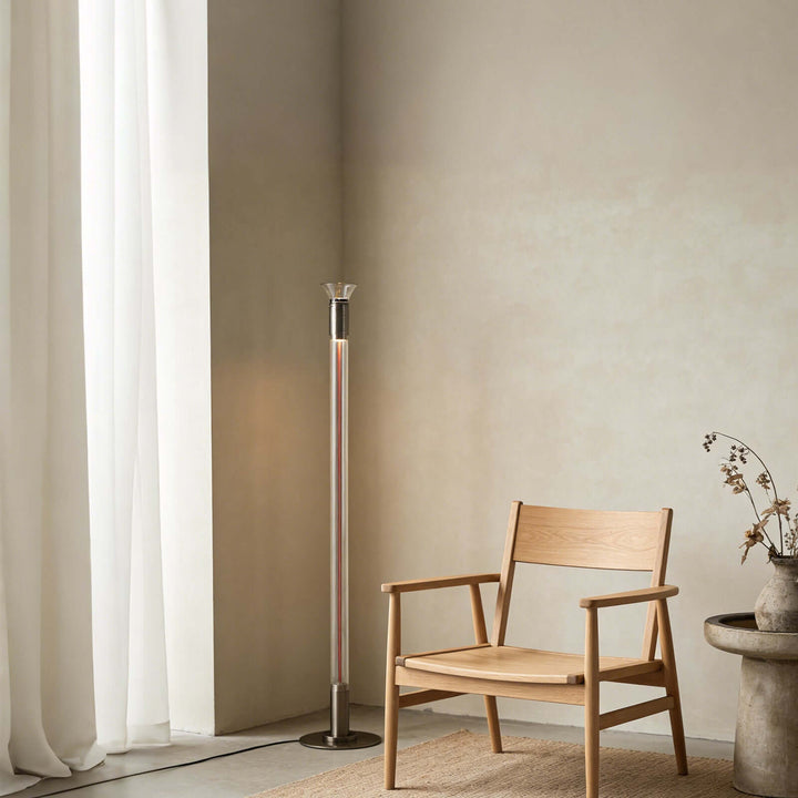 Rovyn Floor Lamp – Stylish Statement Living Room Glass Lamp