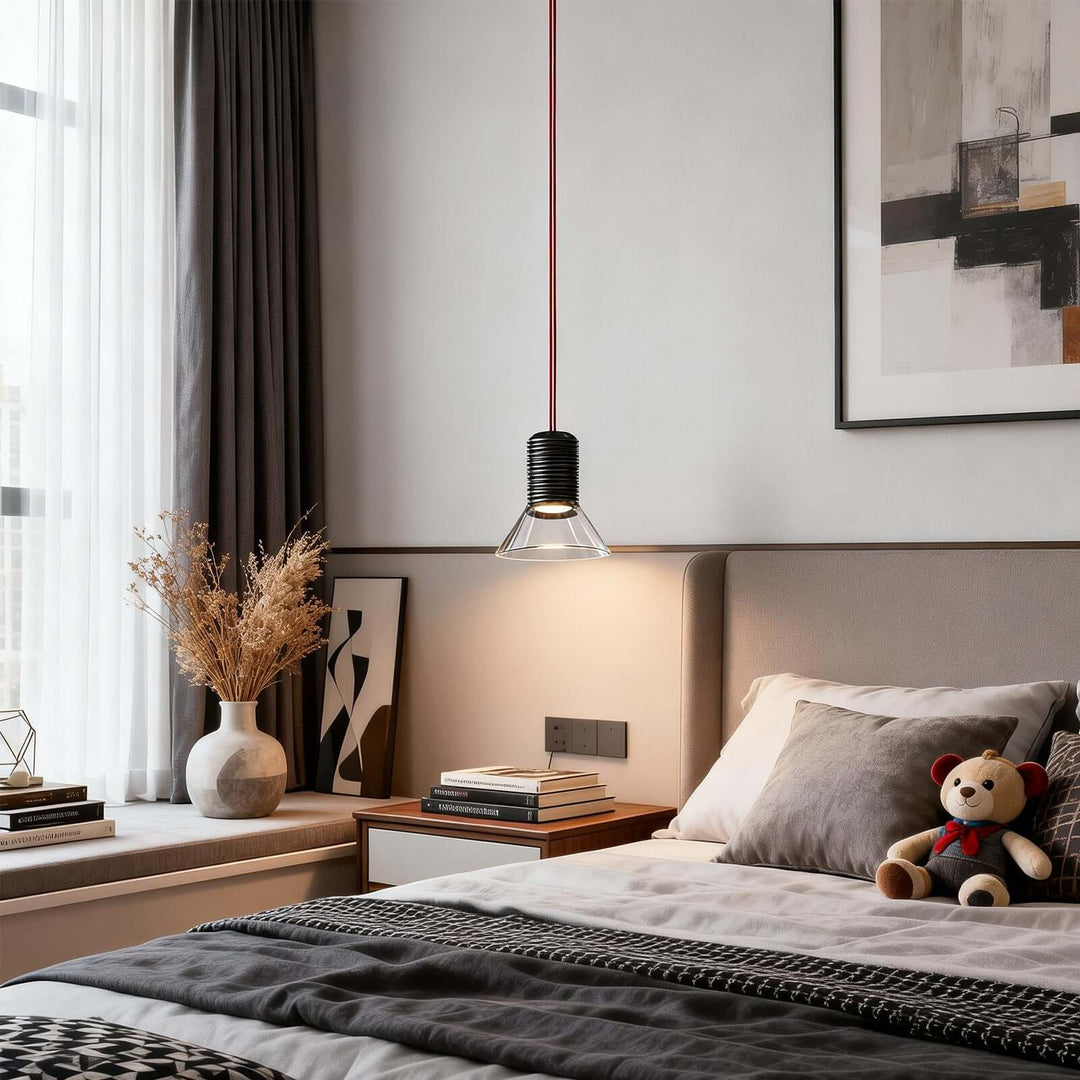 Rovyn Pendant Light – Stylish Statement Glass Bedside Light