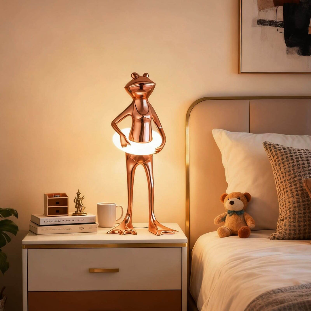 Rozulo Bed Side Lamp – Art Deco Sculptural Frog Light