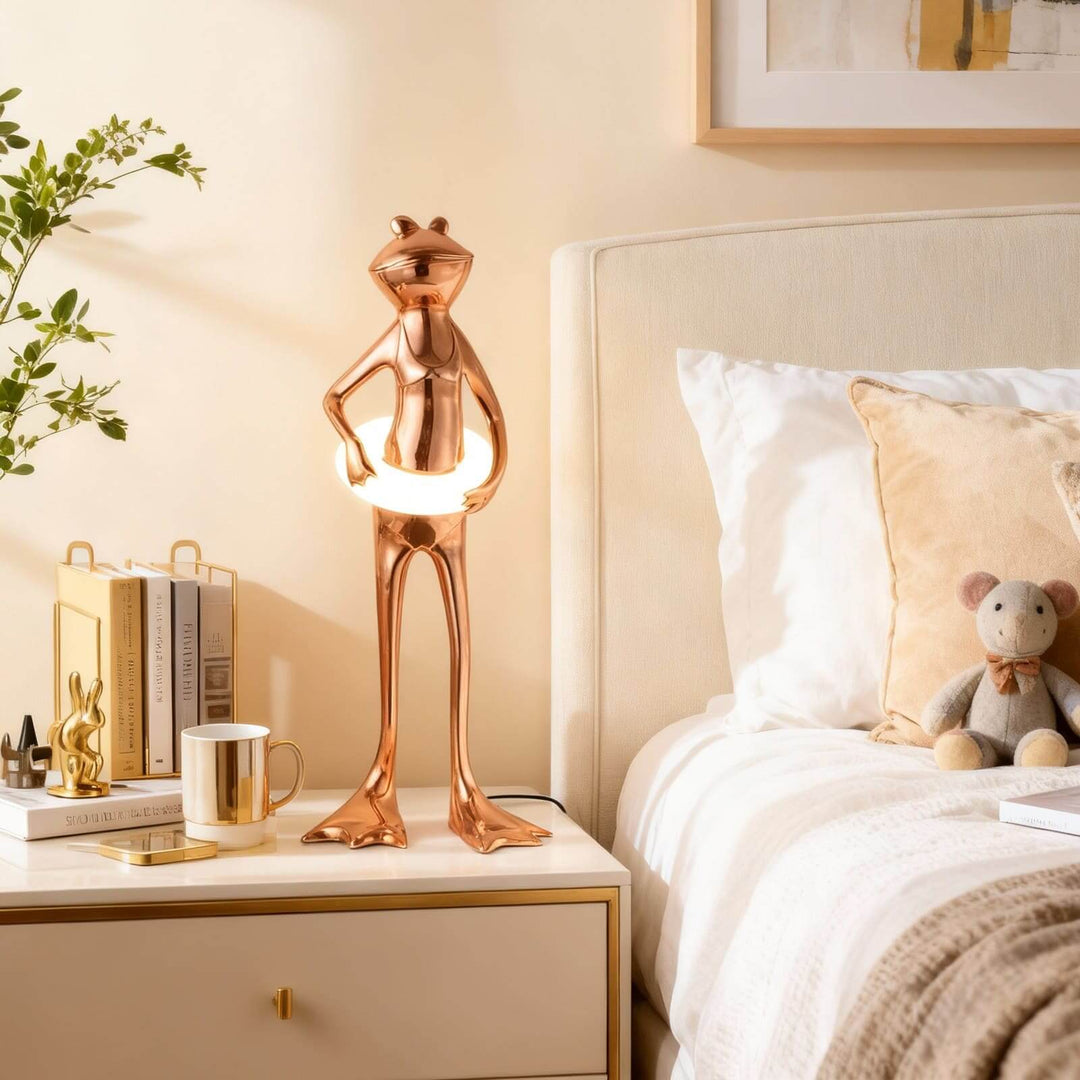 Rozulo Bed Side Lamp – Art Deco Sculptural Frog Light
