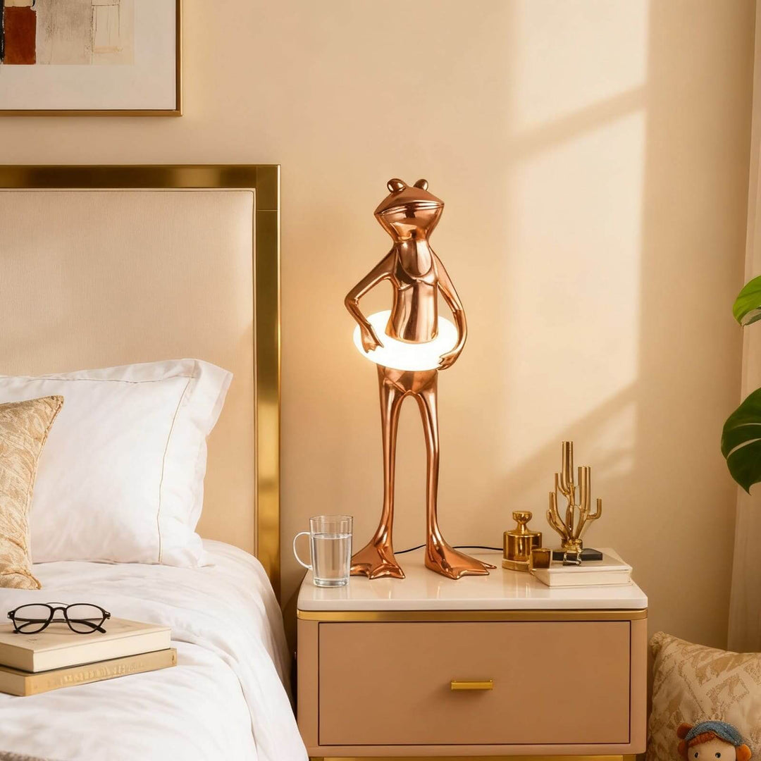 Rozulo Bed Side Lamp – Art Deco Sculptural Frog Light