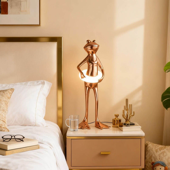 Rozulo Bed Side Lamp – Art Deco Sculptural Frog Light