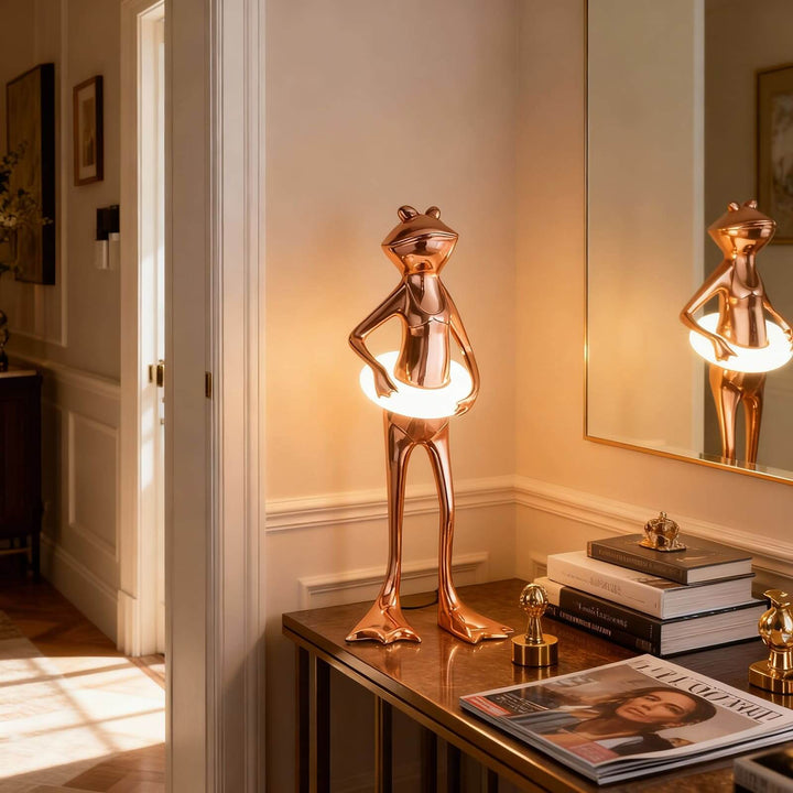 Rozulo Bed Side Lamp – Art Deco Sculptural Frog Light