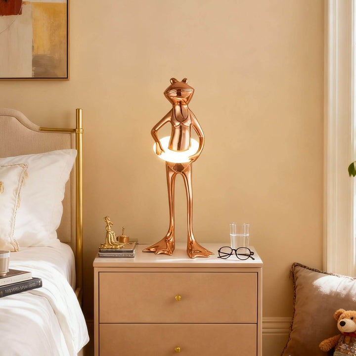 Rozulo Bed Side Lamp – Art Deco Sculptural Frog Light