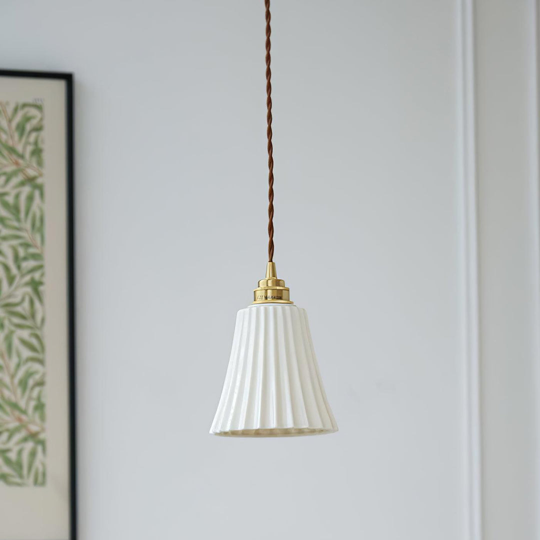 Rustic Ceramic Pendant Light - Hanging Lamp for Bathroom and Foyer | Vinlighting | Vinlighting