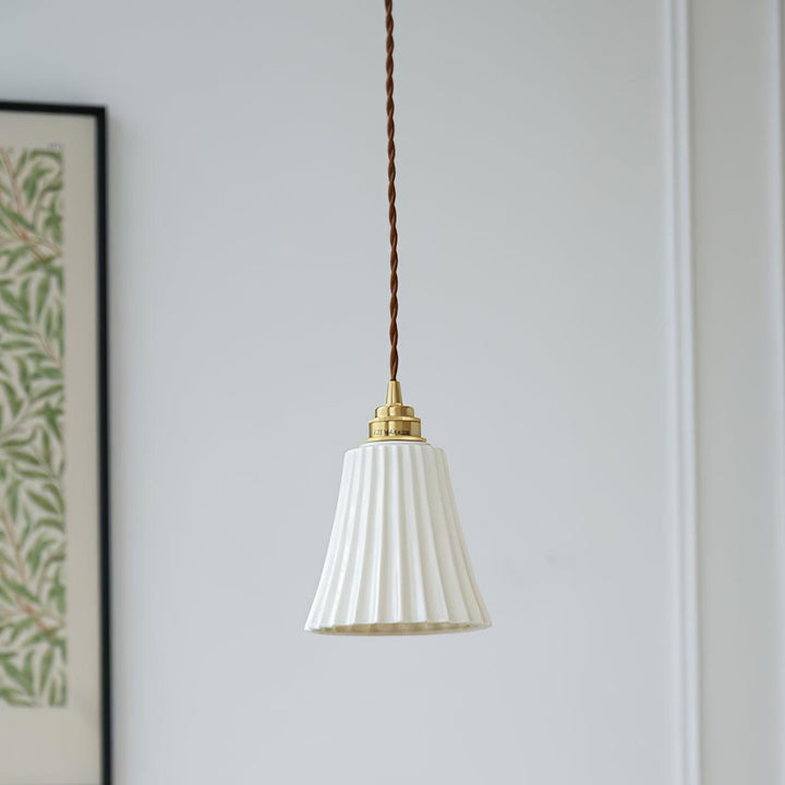 Rustic Ceramic Pendant Light - Hanging Lamp for Bathroom and Foyer | Vinlighting | Vinlighting