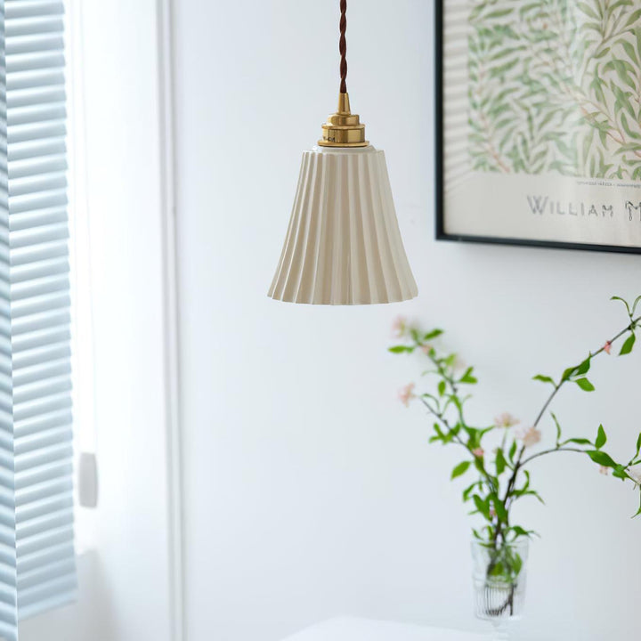 Rustic Ceramic Pendant Light - Hanging Lamp for Bathroom and Foyer | Vinlighting | Vinlighting