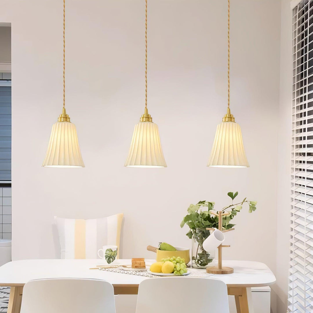 Rustic Ceramic Pendant Light - Hanging Lamp for Bathroom and Foyer | Vinlighting | Vinlighting
