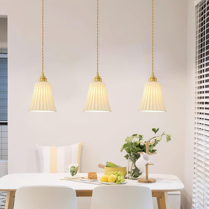 Rustic Ceramic Pendant Light - Hanging Lamp for Bathroom and Foyer | Vinlighting | Vinlighting