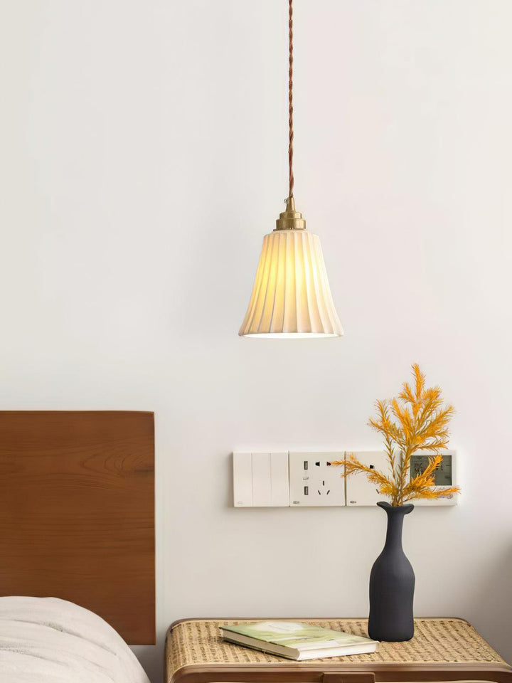 Rustic Ceramic Pendant Light - Hanging Lamp for Bathroom and Foyer | Vinlighting | Vinlighting