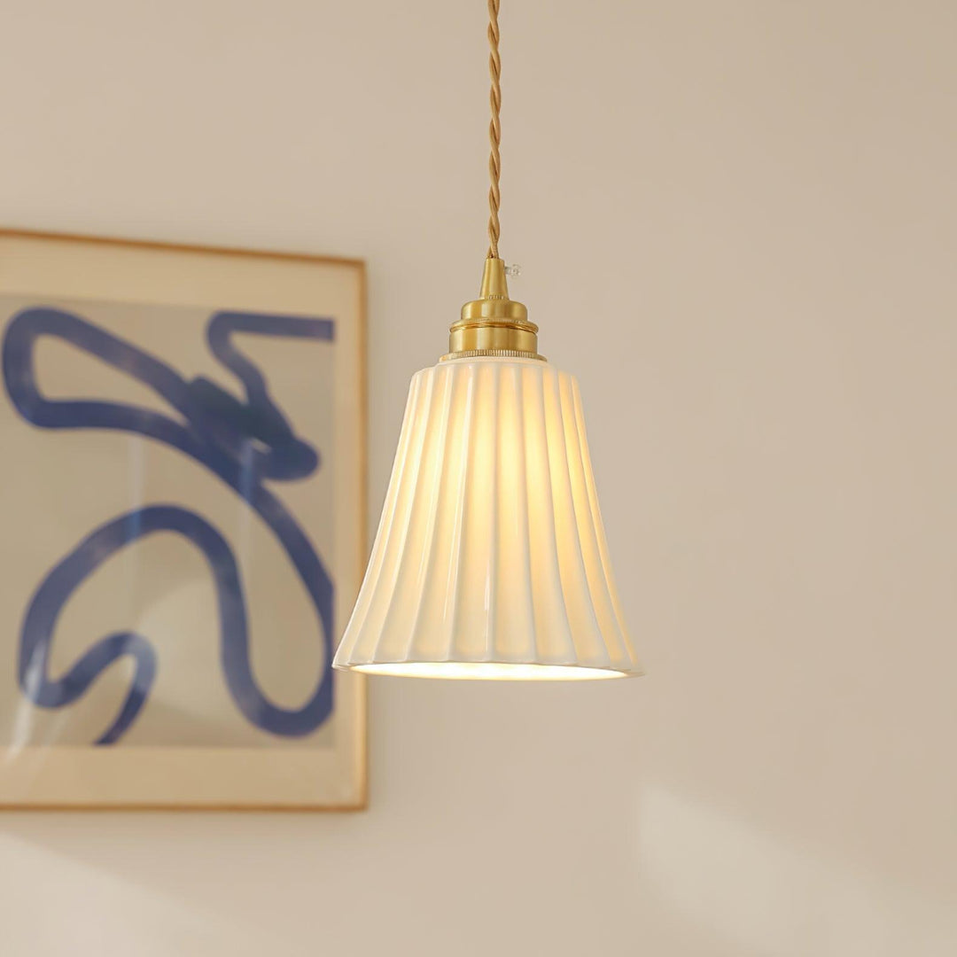 Rustic Ceramic Pendant Light - Hanging Lamp for Bathroom and Foyer | Vinlighting | Vinlighting