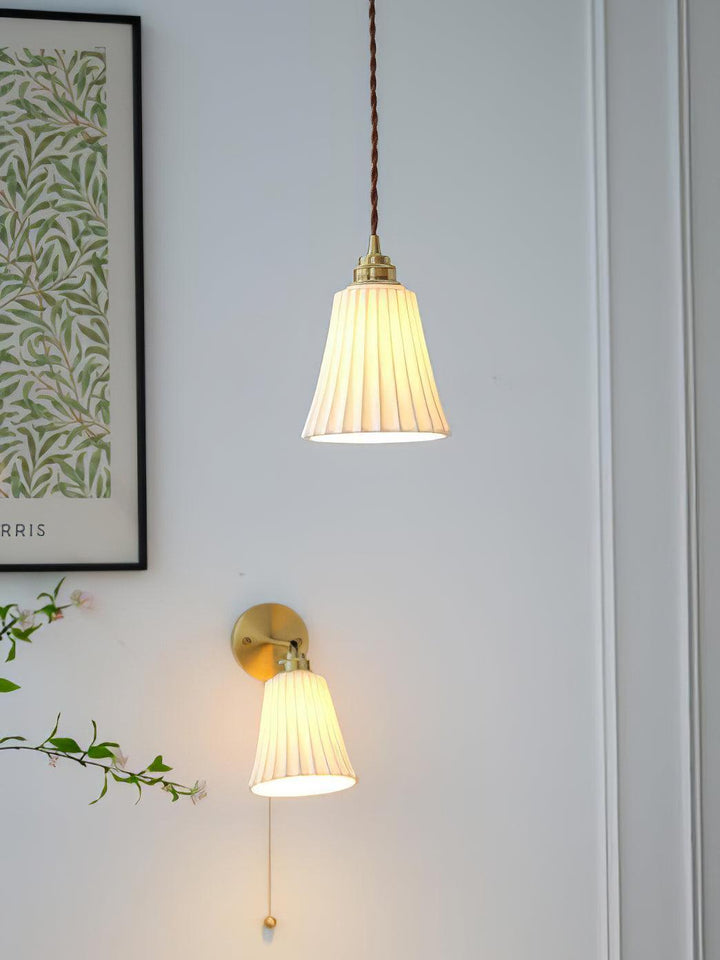 Rustic Ceramic Pendant Light - Hanging Lamp for Bathroom and Foyer | Vinlighting | Vinlighting