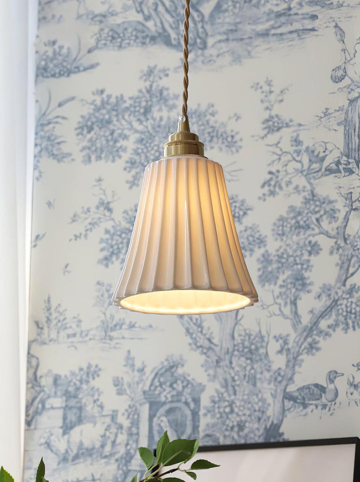 Rustic Ceramic Pendant Light - Hanging Lamp for Bathroom and Foyer | Vinlighting | Vinlighting