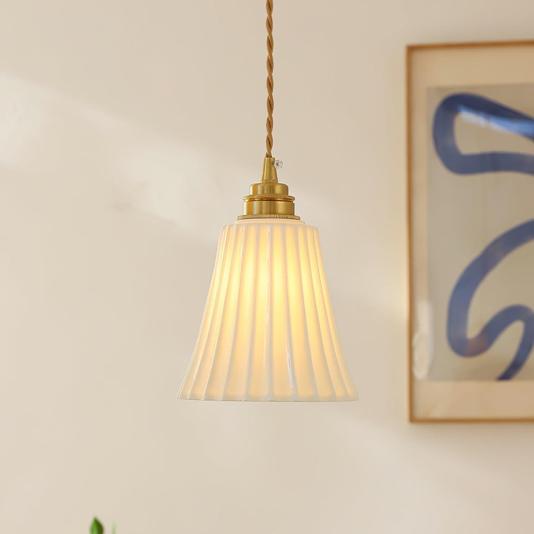 Rustic Ceramic Pendant Light - Hanging Lamp for Bathroom and Foyer | Vinlighting | Vinlighting