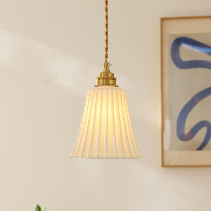 Rustic Ceramic Pendant Light - Hanging Lamp for Bathroom and Foyer | Vinlighting | Vinlighting