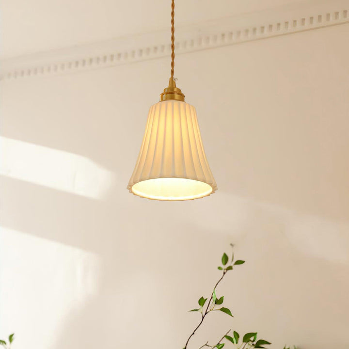 Rustic Ceramic Pendant Light - Hanging Lamp for Bathroom and Foyer | Vinlighting | Vinlighting
