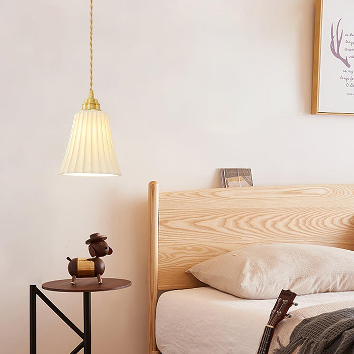 Rustic Ceramic Pendant Light - Hanging Lamp for Bathroom and Foyer | Vinlighting | Vinlighting